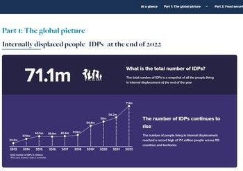 작년 세계 ‘자국 내 실향민’ 7100만여명…전쟁·기후변화로 역대 최대