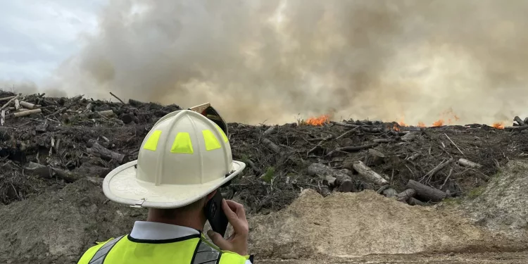 서배너 산불…오기치 로드(Ogeechee Road)에 24시간 잔해 화재 발생