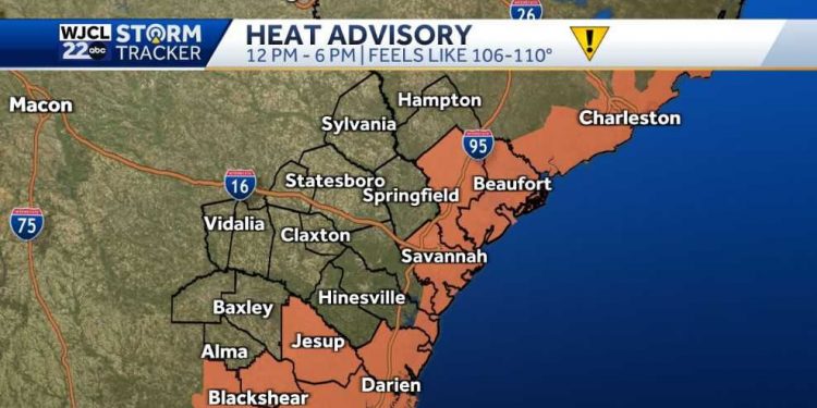 “위험할 정도로 덥다” 오늘 오후 조지아 해안에 폭염주의보
