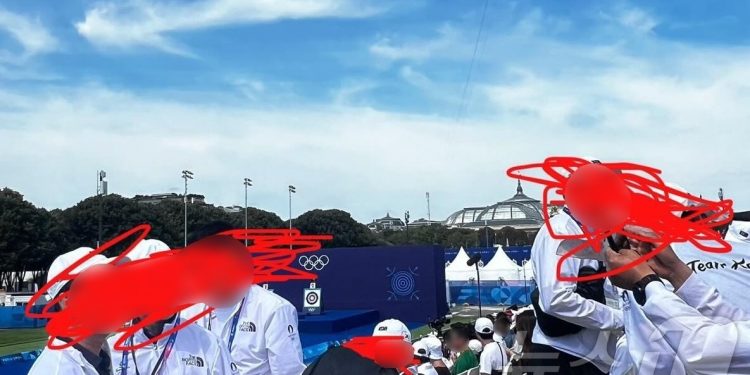 “○○체육회 개저씨들, 양궁 경기장서 추태…소리 지르고 상대 선수 자극”