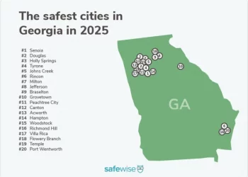 “사바나 인근 도시들, 조지아 최고 안전도시 랭킹 대거 입성!”
