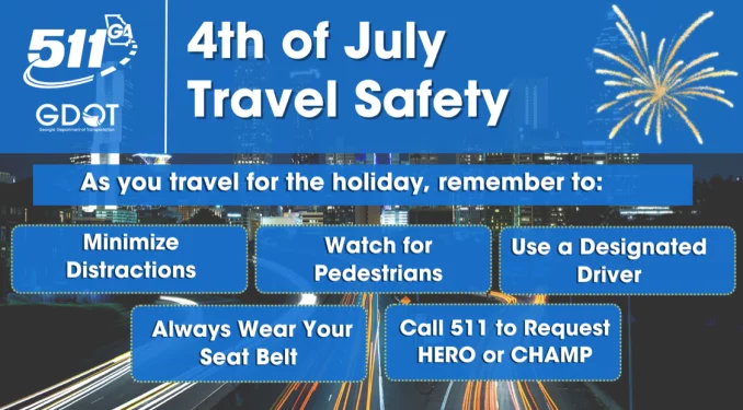 조지아 7월 4일 연휴 고속도로 차선 통제 중단…가장 혼잡한 시간과 구간은?