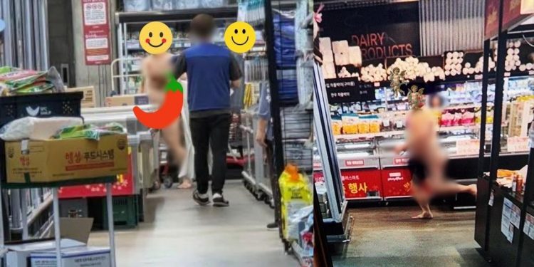 “아! 스트레스” 나체로 대형마트 뛰어다닌 남성…장 보러 갔다가 ‘봉변’