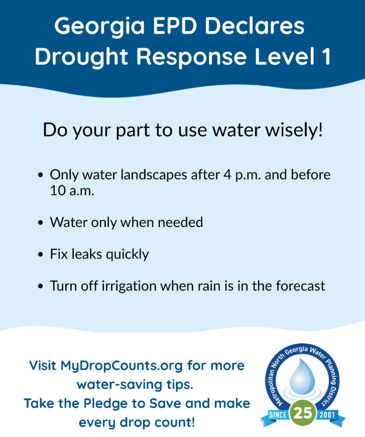 조지아 전역 ‘1단계 가뭄 대응’ 발령