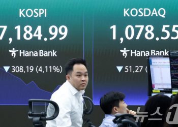 코스피, 이틀 연속 급락…장중 4%대 급락 7140선 터치