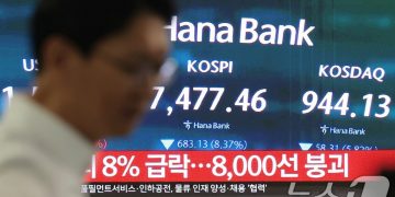 ‘서킷브레이커’ 코스피 8%대 폭락 7400선…코스닥 매도 사이드카