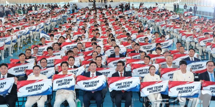 한국 선수단, AG 종합 3위 목표 결단식 “나고야 하늘에 태극기를”